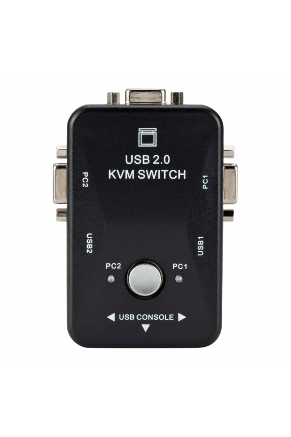 TechTic  2 Port Usb Kvm Switch Çoklayıcı 2PC Tek Monitör Kontrol 2 In 1 Out Kasa Çoklayıcı