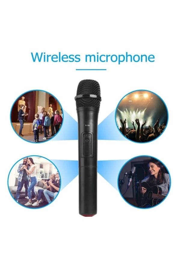 TechTic  Vhf Kablosuz Profosyonel El Mikrofonu Çok Amaçlı Cami Okul Sanatçılar Için Mikrofon - 2