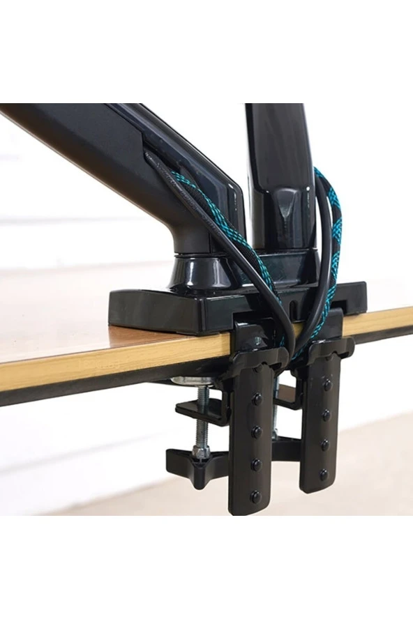 TechTic  North Bayou Nb F160 Masa Montajlı Çift Kollu Monitör Tutucu Usb3.0 - Resim 2