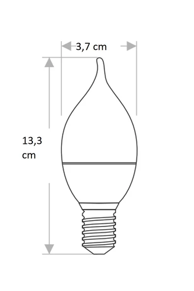 CT-4080 7W/6400K LED KIVRIK BUJİ AMPUL (BEYAZ-12ADET) CATA - 2