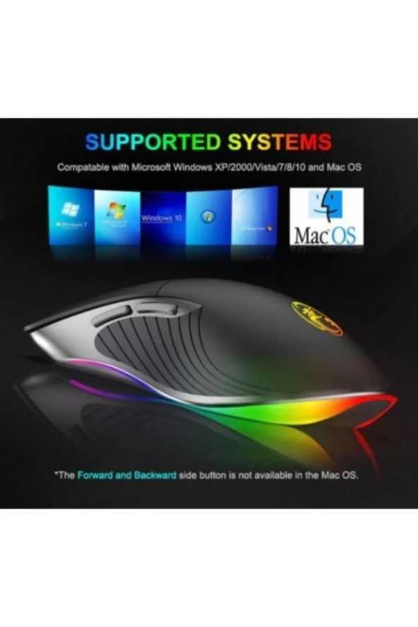 TechTic  Imıce X6 Gamer Mouse 7 Renk Led Rgb Işıklı Oyuncu Mouse 3200 Dpi - Resim 2