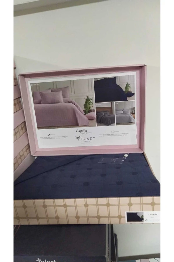 Elart Capella Yatak Örtüsü Çift Kişilik Lacivert - 3