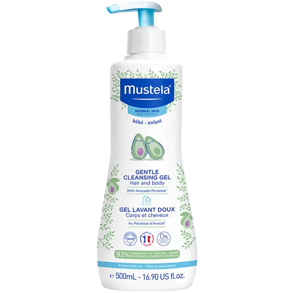 Mustela Gentle Cleansing Gel - Bebek Saç ve Vücut Şampuanı 500ml ürün görseli