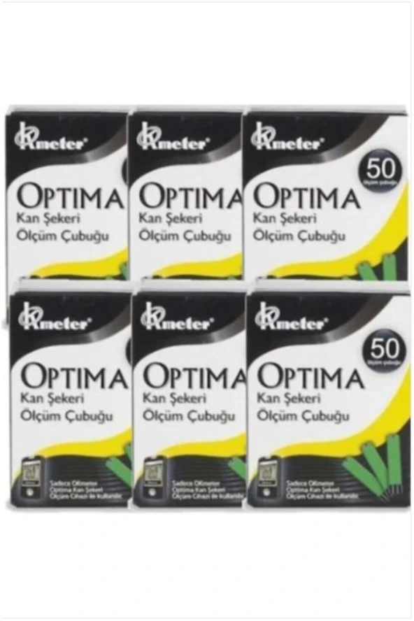 OPTİMA Seker Ölçüm Stripi (Çubuğu) 50Li X 6 Kutu