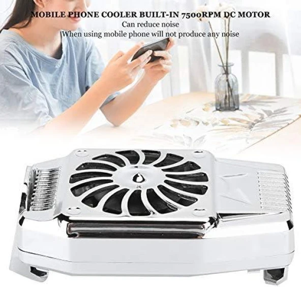 Torima H15 Gümüş Cep Telefonu Soğutucu Taşınabilir Fan - 3