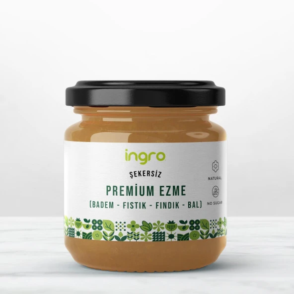 İngro Glutensiz Premium Ezme (Badem+Fındık+Fıstık+Bal) 590 g