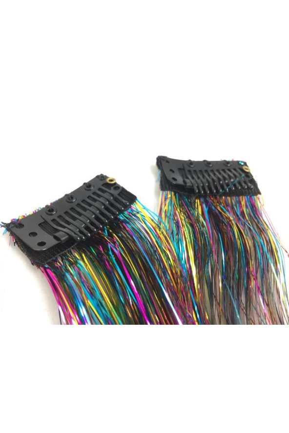 Prodiva Klipsli Simli Saç İpi Mix 10 Paket - 20 Adet - 5