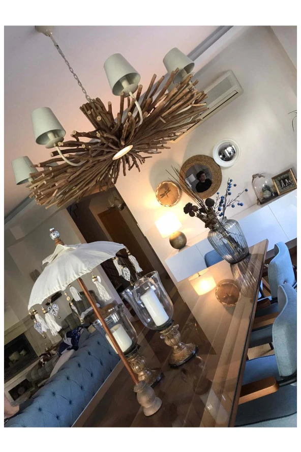 Prodiva Dekoratif Bali Şemsiyesi 80 Cm Krem - 5
