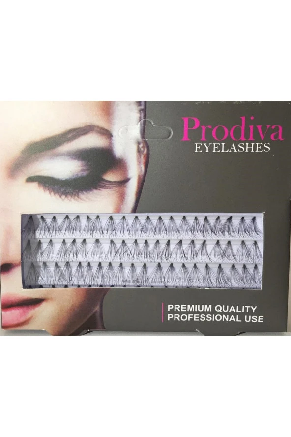 Prodiva Marka 7 Ply 80 Adet Tekli Düğümsüz Takma Kirpik - Medium