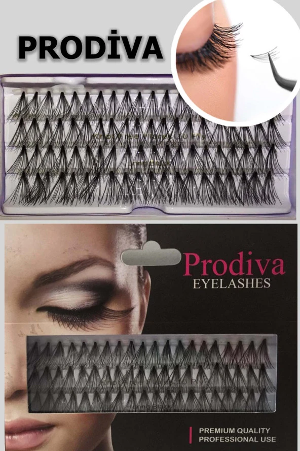 Prodiva Marka 10 Ply 80 Adet Tekli Düğümsüz Takma Kirpik - Long