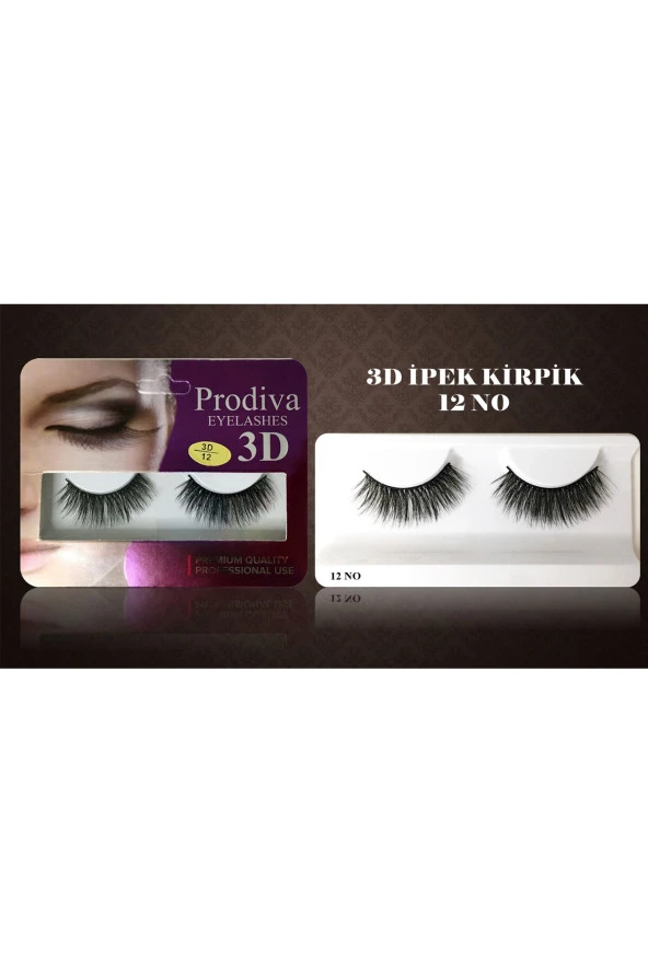 Prodiva Marka 10’lu 3d İpek Kirpik 12 No - 5