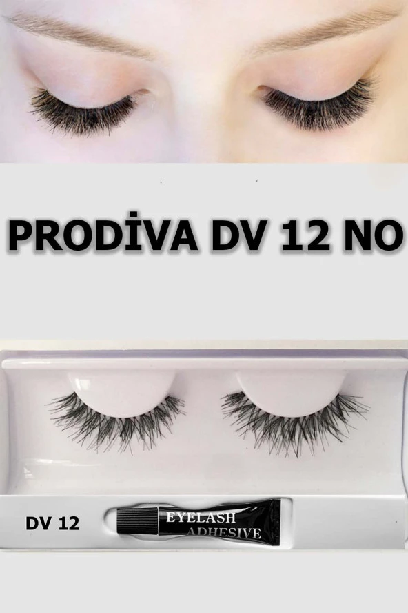 Prodiva Marka Dv 12 Model Gerçek Bütün Kirpik, Takma Kirpik - 2