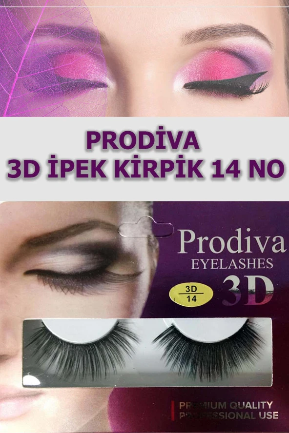 Prodiva Marka 10’lu 3d İpek Kirpik 14 No