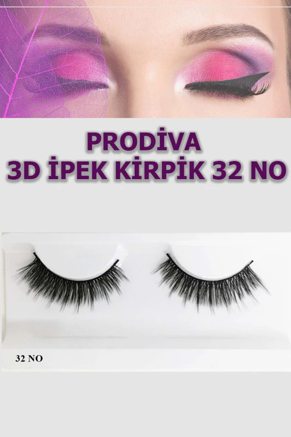 Prodiva Marka 10’lu 3d İpek Kirpik 32 No - 2