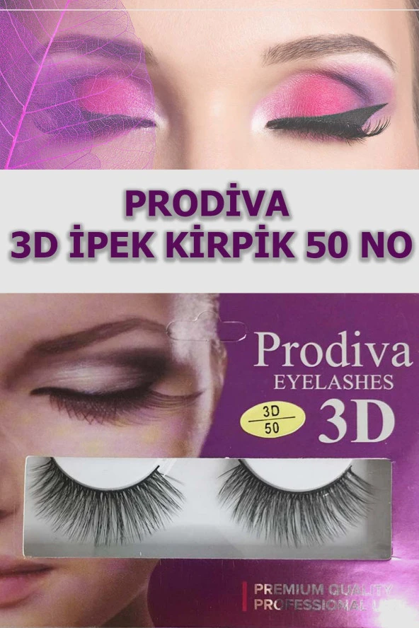 Prodiva Marka 10’lu 3d İpek Kirpik 50 No