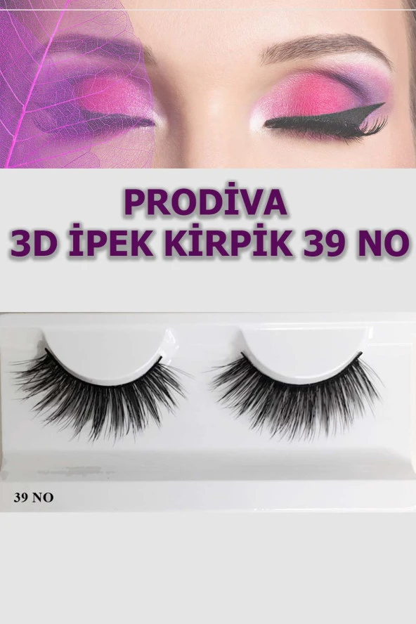 Prodiva Marka 10’lu 3D İpek Kirpik 39 No - 2