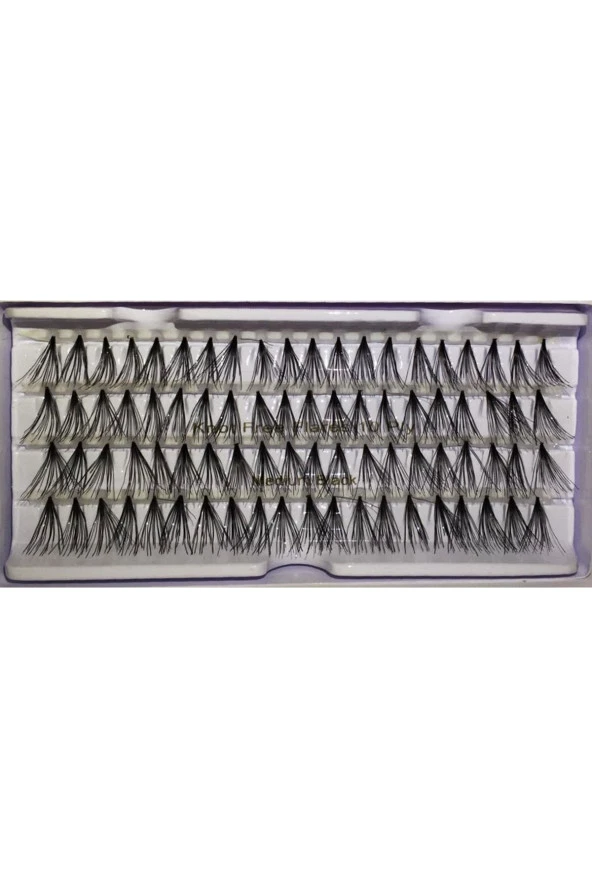 Prodiva Marka 10 Ply 80 Adet Tekli Düğümsüz Takma Kirpik - Medium - 2