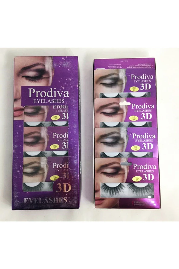 Prodiva Marka 10’lu 3D İpek Kirpik 39 No - 7