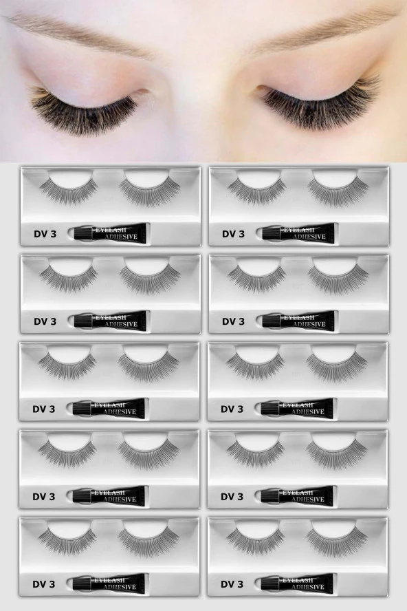 Prodiva Dv 3 Model Bütün Takma Kirpik 10 Lu Paket - 2