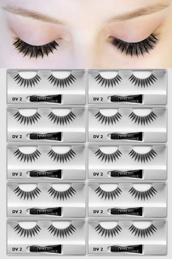 Prodiva Dv 2 Model Bütün Takma Kirpik 10 Lu Paket - 2