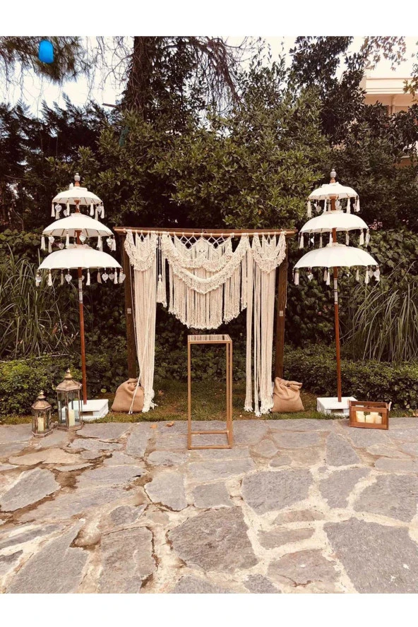 Prodiva Dekoratif 3 Katlı Bali Bahçe Şemsiyesi - 5