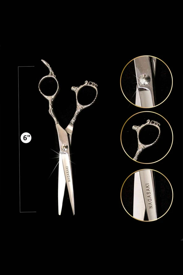 Nagasaki Profesyonel Berber Kuaför Saç Kesim Makası 6" No 63