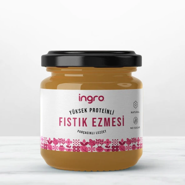 İngro Glutensiz Yüksek Proteinli Fıstık Ezmesi (Parçacıklı Lezzet) 590 g