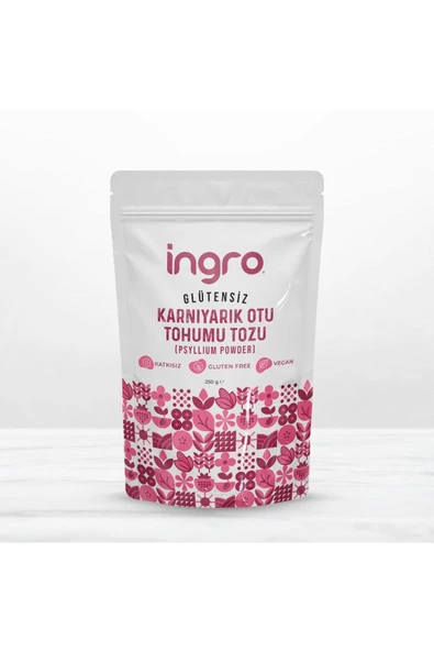 İngro Glutensiz Karnıyarık Otu Tohumu Tozu (Psyllium Powder) 250 g - 2