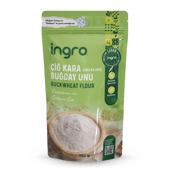İngro Glutensiz Çiğ Karabuğday Unu 700g (Greçka Unu)