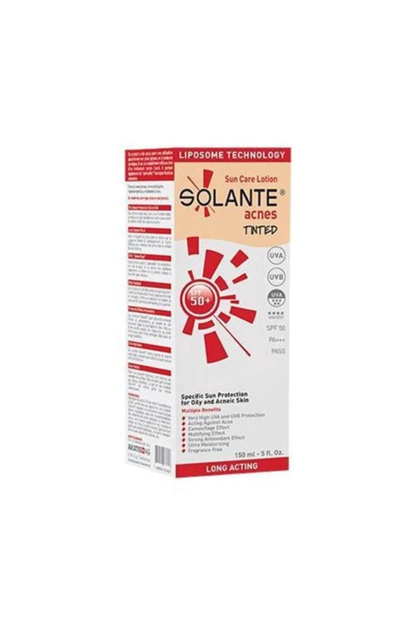 Solante Acnes Soin Solaire Lotion Tinted SPF50 150 ml