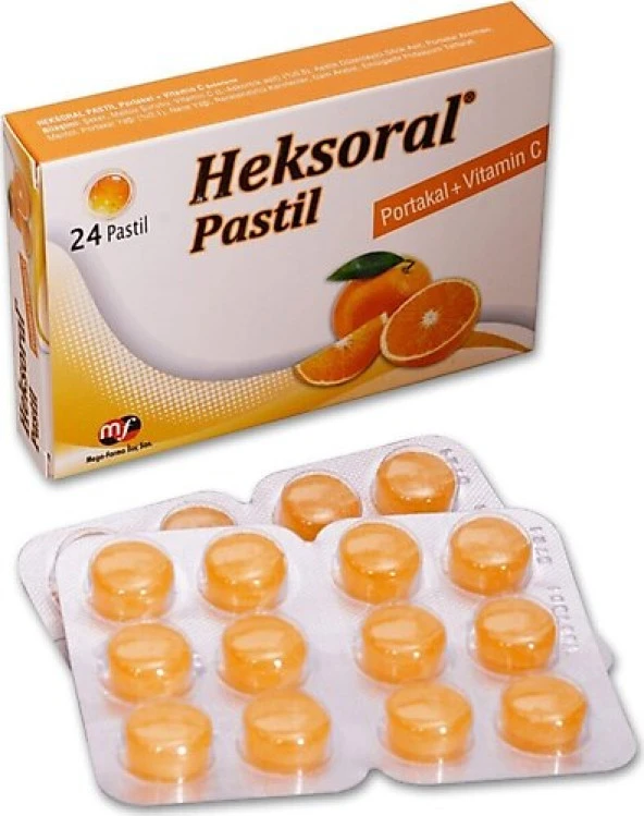 Heksoral Portakal Vitamin C 24 Pastil