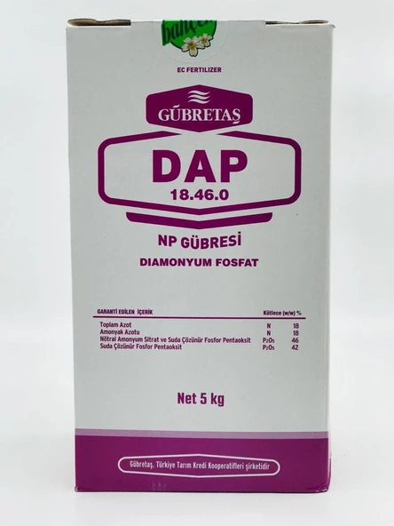 GÜBRETAŞ DAP 18.46 (5 KG) ORJİNAL ÜRÜN HOLOGRAMLI PAKET