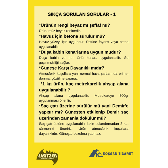 Likitzer - Su Bazlı Likit Membran Beyaz Renk 1KG - 5