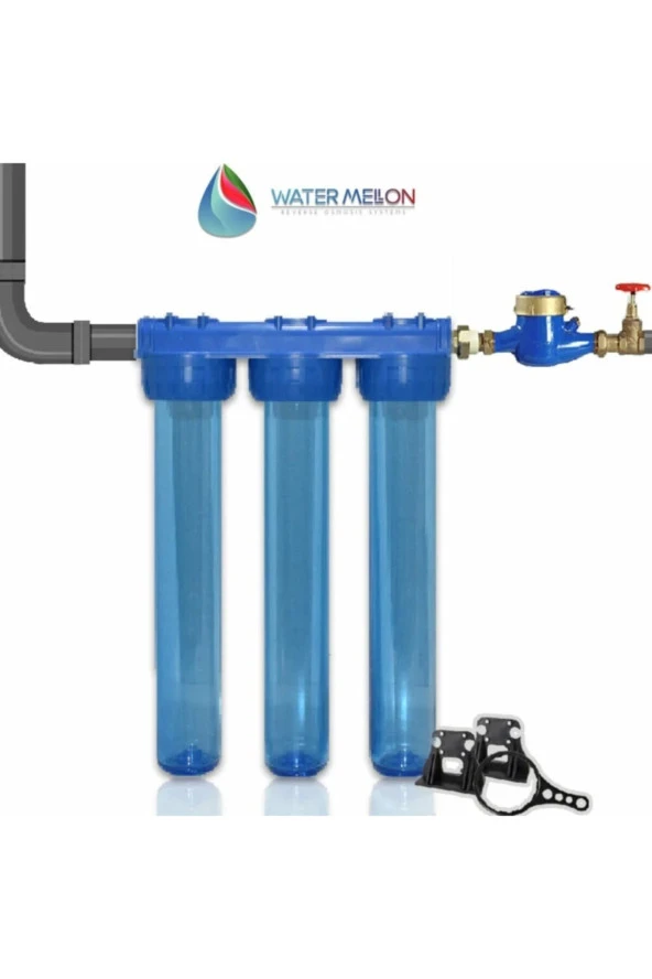 Daire Bina Sayaç Girişi 20" 3 Aşama Su Arıtma Cihazı (KOKU ,PAS ,ÇAMUR ÖNLEYİCİ YUMUŞATMA SİSTEMİ) - Resim 2