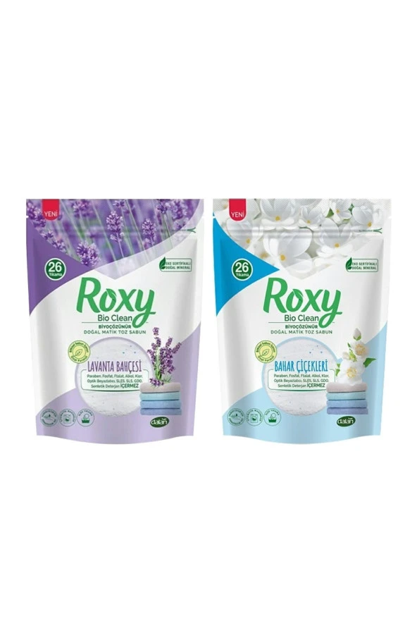 Roxy Bio Clean Matik Toz Sabun Bahar Çiçekleri Ve Lavanta 800 Gr