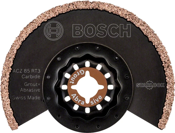 Bosch - Starlock - ACZ 85 RT3 - Carbide RIFF Zımpara Uçlu Segman Testere Bıçağı 30 Kum Kalınlığı 10'lu