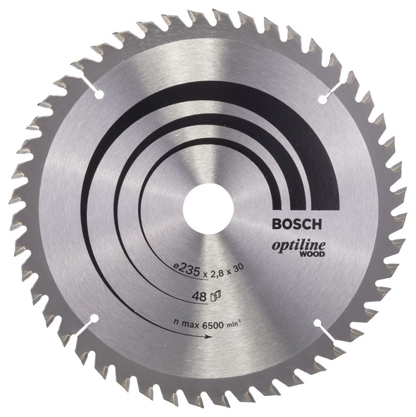 Bosch - Optiline Serisi Ahşap için Daire Testere Bıçağı 235*30/25 48 Diş - 1