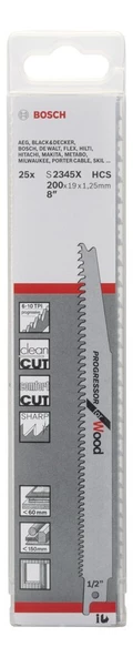 Bosch - Progressor Serisi Ahşap için Panter Testere Bıçağı S 2345 X - 25'li - 2
