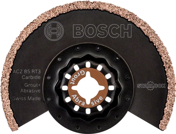Bosch - Starlock - ACZ 85 RT3 - Carbide RIFF Zımpara Uçlu Segman Testere Bıçağı 30 Kum Kalınlığı 10'lu
