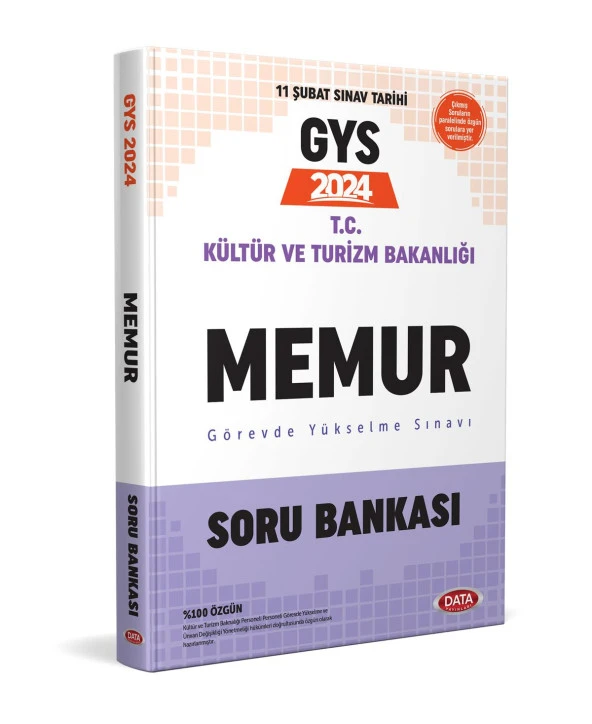 Data 2024 GYS Kültür ve Turizm Bakanlığı Memur Soru Bankası Görevde Yükselme Data Yayınları