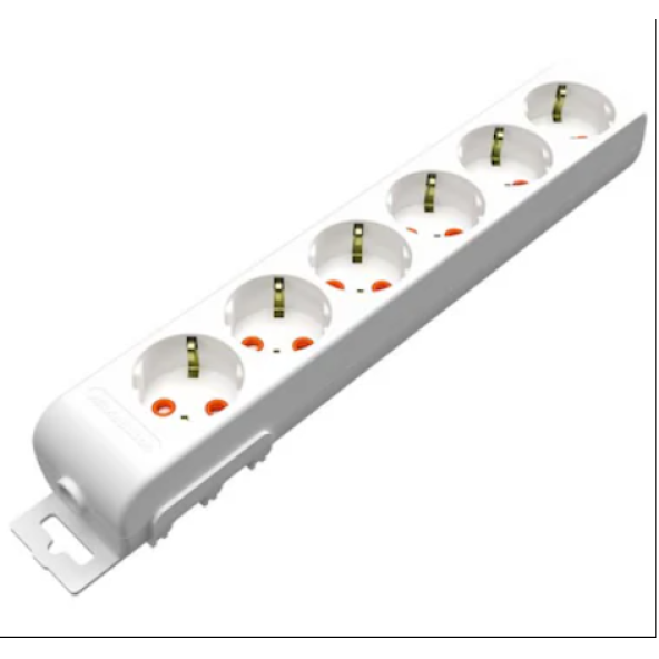 Mutlusan Ri-Tech Topraklı Çocuk Korumalı Klemensli Grup Priz 6'lı Kablosuz