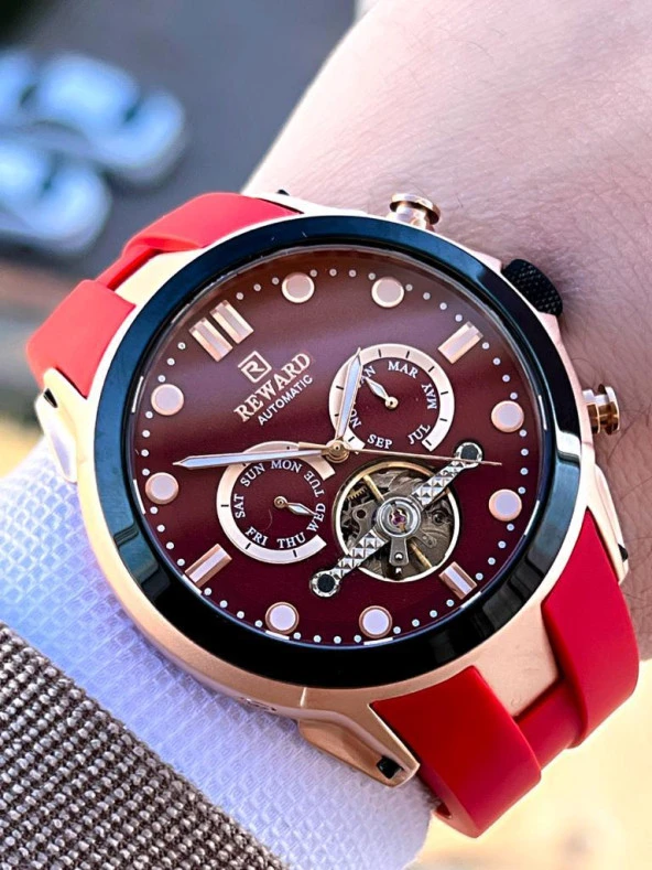 EA.144952 Reward Otomatik Silikon Kordon 3 Atm Suya Dayanıklı İç Fonksiyonları Aktif Erkek Kol Saati ürün görseli