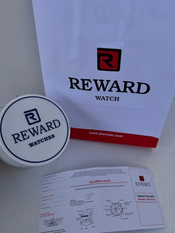 EA.141108 Reward Çelik Kordon 3 Atm Suya Dayanıklı İç Fonksiyonları Aftif Erkek Kol Saati - 7