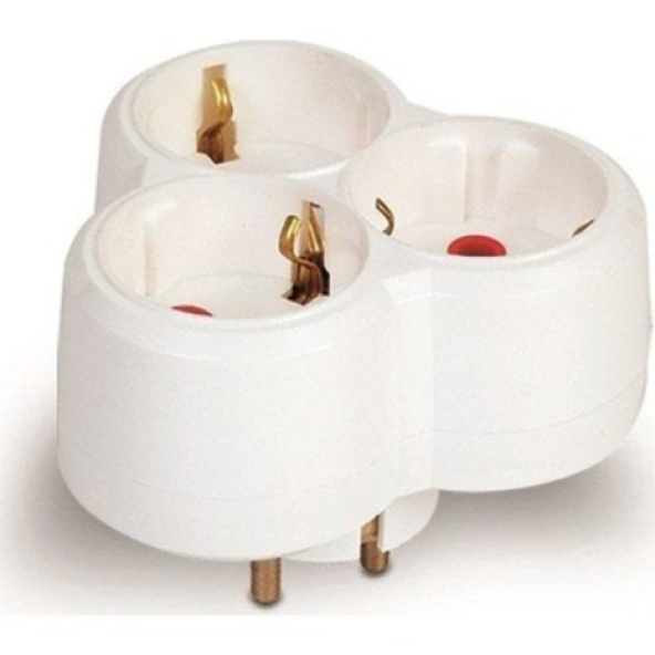 Mutlusan Topraklı Üçlü Yonca Tip Fiş Priz ürün görseli 1