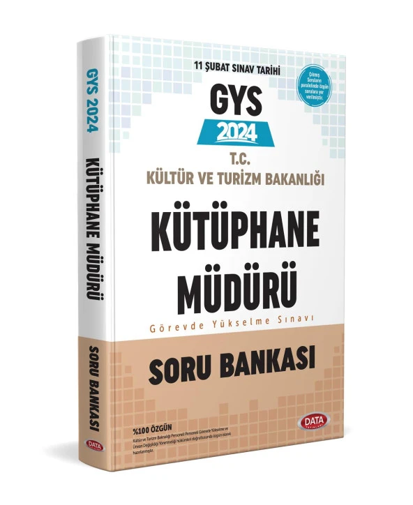 Data 2024 GYS Kültür ve Turizm Bakanlığı Kütüphane Müdürü Soru Bankası Görevde Yükselme Data