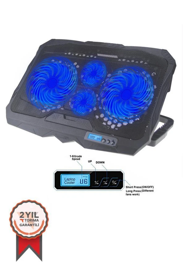 Torima CF-03 Siyah Ayarlanabilir Dizüstü Bilgisayar Soğutma Fanı