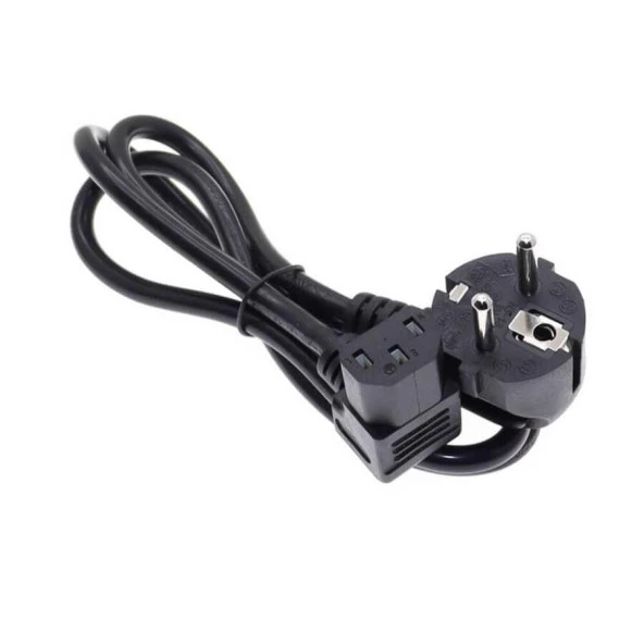 C13 Power Kablo - 90 Derece L Uç - Dik Açılı - Standart Power Kablosu - 1.8 mt - Resim 4
