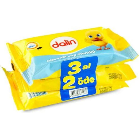 Dalin Islak Hijyenik Cep Mendili 3x15'li