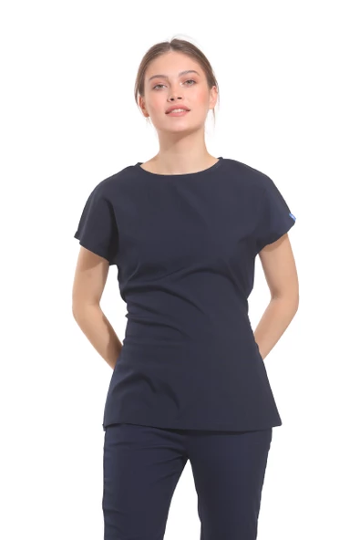 JONQUIL- Kadın Likralı Lacivert Medikal Üniforma Üst ürün görseli