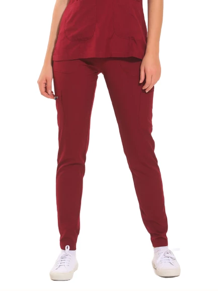 JANET- Kadın Likralı Bordo Medikal Pantolon ürün görseli